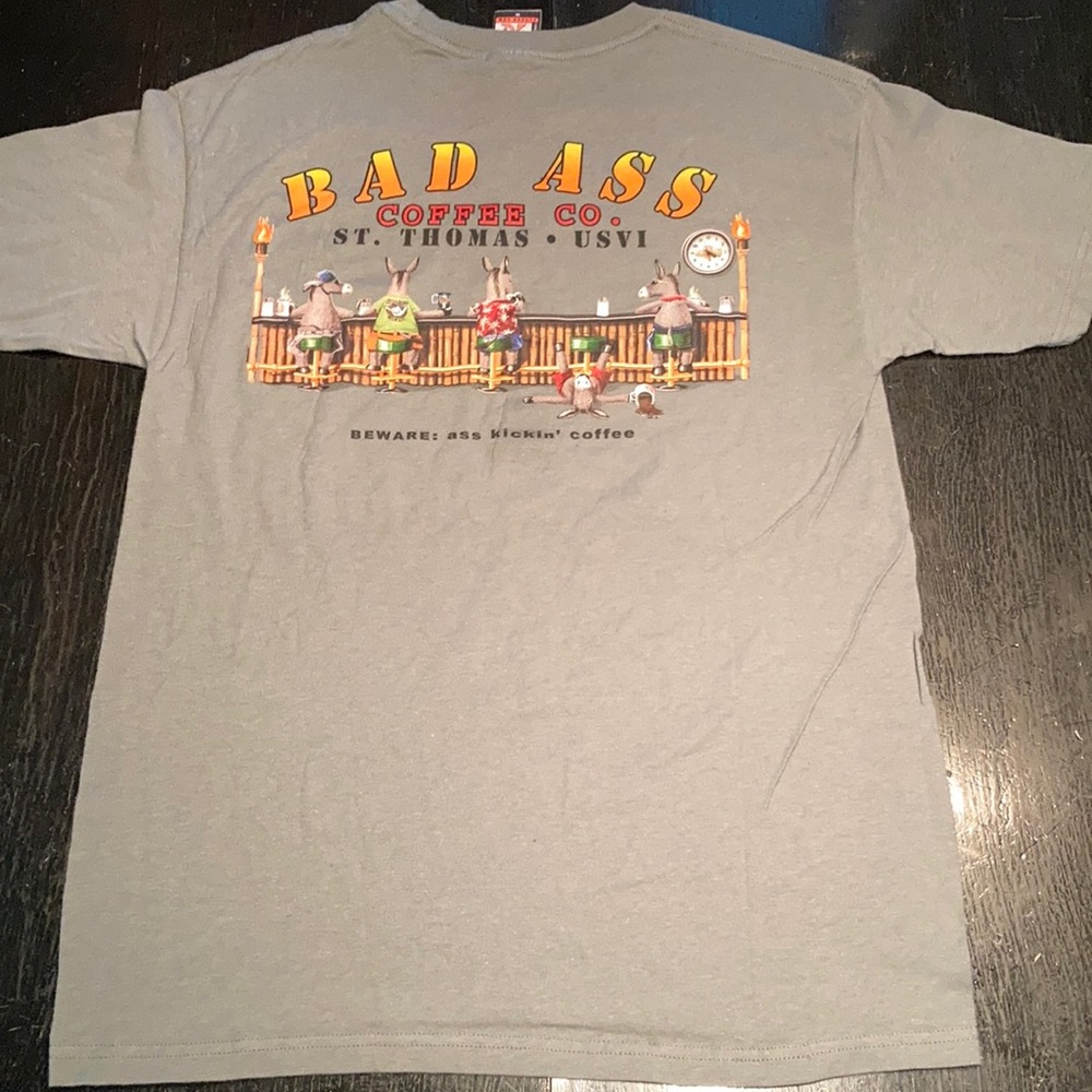 Bad Ass Coffee Co. ST. THOMAS Size Medium T-Shrit